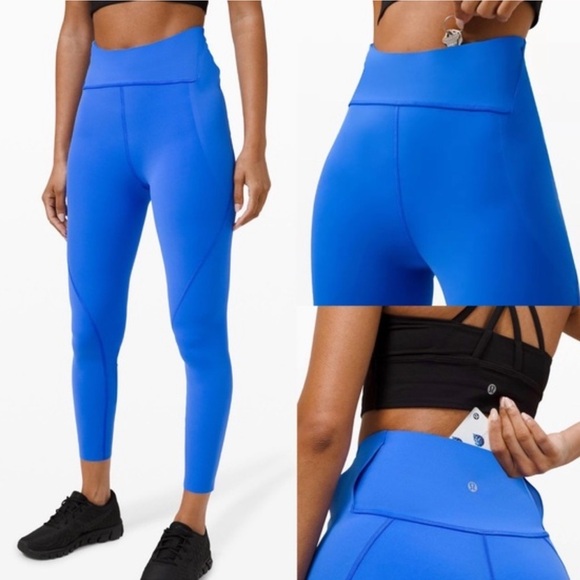 lululemon athletica Pants - Lululemon Free To Speed High Rise Wild Bluebell Leggings Size 6